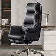 thumbnail image 3 of Leather Office Ergonomic Chair Swivel Accent Reading Mobile Modern Luxury Chair Rolling Nordic Meubles De Salon Office Furniture My Lux Decor Round, 3 of 11