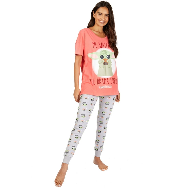 Star Wars Womens Short Sleeve Pajamas Grogu Sizes S XXL Walmart