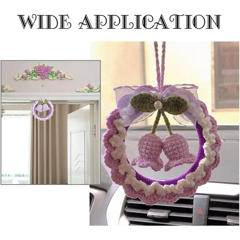 Cute Lily of the Valley Car Mirror Hanging Flower Decor Rear View