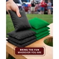 thumbnail image 3 of Play Platoon Weather Resistant Cornhole Bags - Set of 8 Regulation Size - Green & Black - Durable Duck Cloth for Tossing Game, Includes Tote Bag, 3 of 7