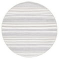 thumbnail image 5 of SAFAVIEH Kilim Malena Striped Polyester Area Rug, Ivory/Charcoal, 6' x 6' Square, 5 of 10