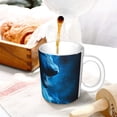 thumbnail image 3 of Yiaed Blue Fire Cool Wolf Print Ceramics Coffee,Large Handle Design,Extra Large Tea and Coffee Cup for Office and Home Mugs, 3 of 6