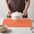 thumbnail image 4 of REGALWOVEN Farmhouse Placemats Set of 4 Cotton Linen Placemats for Dining Table Decor Indoor Outdoor Washable Kitchen Table Mat Wipe Clean Orange 17.7x13inch, 4 of 6