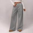 thumbnail image 2 of Maplenight Womens Fleece Wide Leg Sweatpants Thermal Elastic Waist Baggy Sweat Pants Sport Running Casual Pants for Fall Winter, 2 of 9