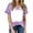 ZA-Purple-flash deals, variant on Frostluinai Womens Tie Dye T Shirts Short Sleeve V Neck Casual Shirts Funny Graphic Tees Summer Loose Fit Blouses Oversized Tee Shirts