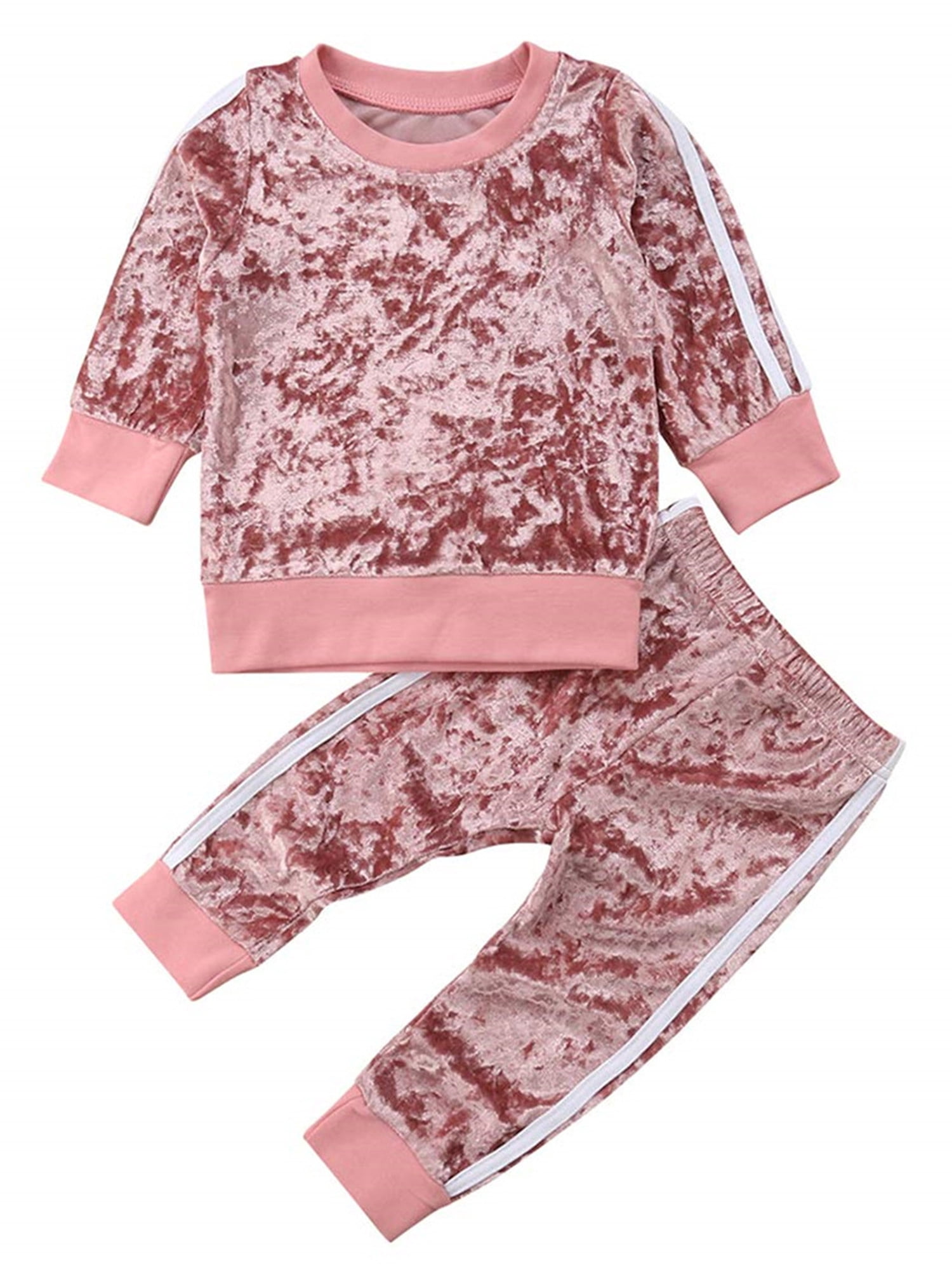 baby girl velvet tracksuit