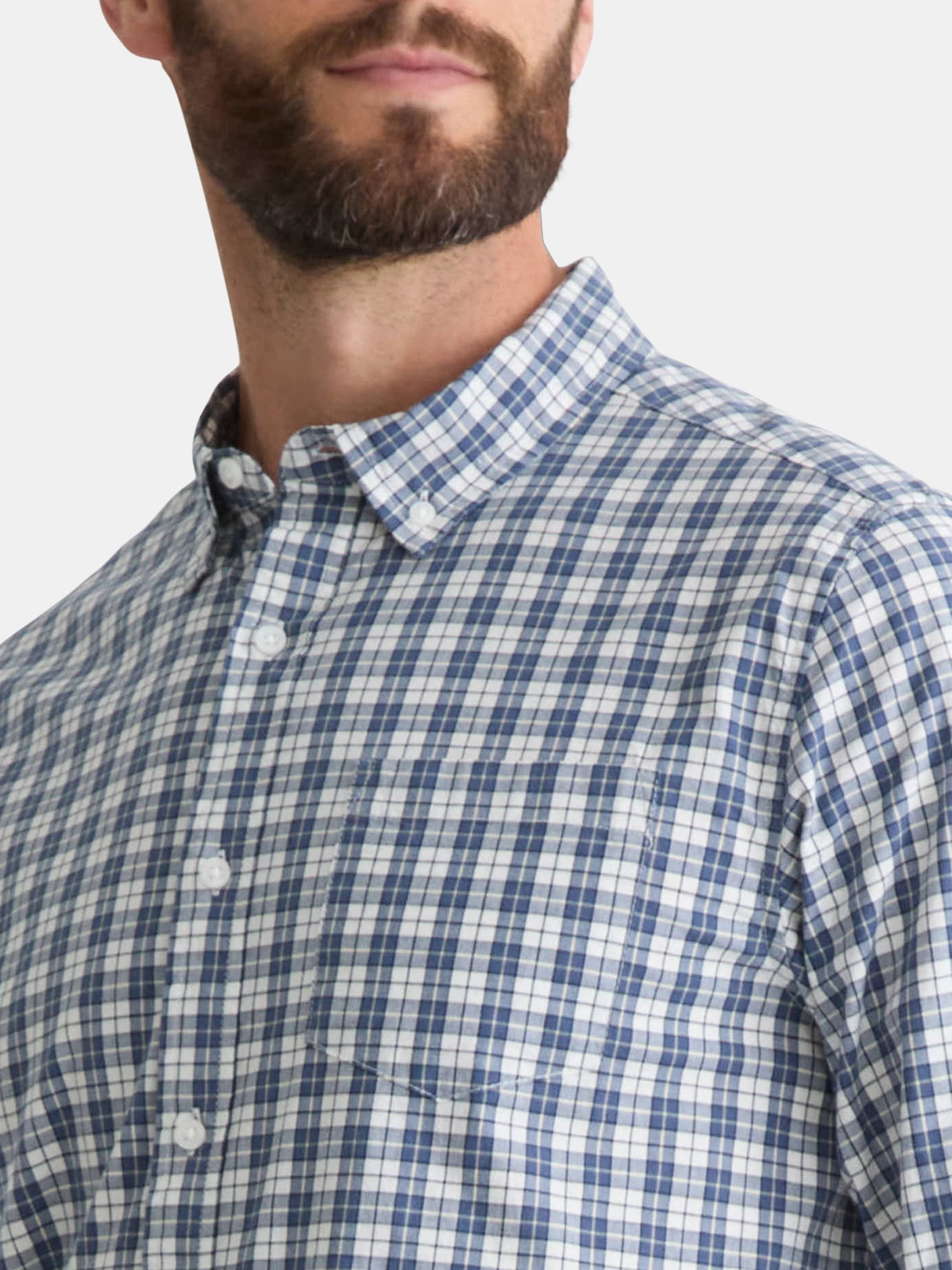George Men's & Big Men's Classic Fit Poplin Shirt with Long Sleeves, Sizes S-3XL