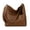 Brown, variant on Slouchy Leather Hobo Crossbody Shoulder Tote Bag for Women Casual Purse Messenger Bags Travel Work