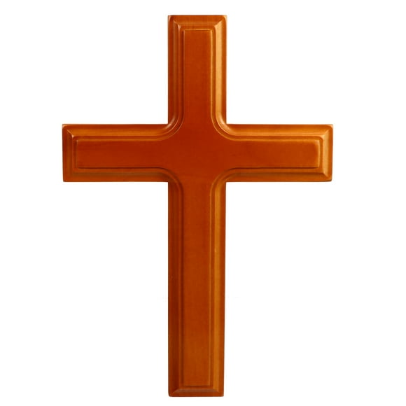 1pc Wooden Cross Pendant Wooden Handicraft Cross Decor Christian Cross (Brown)