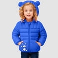 thumbnail image 2 of Gubotare Jackets for Girls Snow Baby Puffer Jacket Hooded Light Winter Coats Zipper Up Down Coats Outwear for Toddler Boys Girls 4T 5T (Blue,4-5 Years), 2 of 6