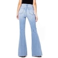 thumbnail image 3 of Cello Jeans Women's High Rise Stripe Denim Bell Bottom Flares (3, Light), 3 of 3