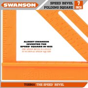 Swanson Tool Co 7 Composite 2-in-1 Speed Bevel Folding Speed Square/Sliding T Bevel, Model TOSB01