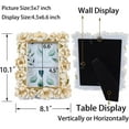 thumbnail image 2 of Vintage Picture Frames 5x7 Antique White and Gold Ornate Flower Picture Frames for Tabletop and Wall Mount Decorative Gallery Wall Decor Rustic Home Decor （5x7 inch）, 2 of 4