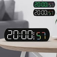 thumbnail image 1 of Fiudx Reloj Digital con Control Remoto Multifuncional, Funcionamiento Silencioso, Visualización de Temperatura y Humedad, Decoración Moderna para El Hogar, Alimentación Por Usb, Colores Verde y Blanc, 1 of 7