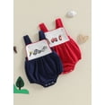 thumbnail image 3 of BemeyourBBs Newborn Baby Boy Girl Summer Clothes Firefighter Police Outfit Bubble Romper Overalls Loose Fit Firefighting Embroidered Sleeveless Infant Jumpsuit Bodysuit Playsuit, 3 of 9