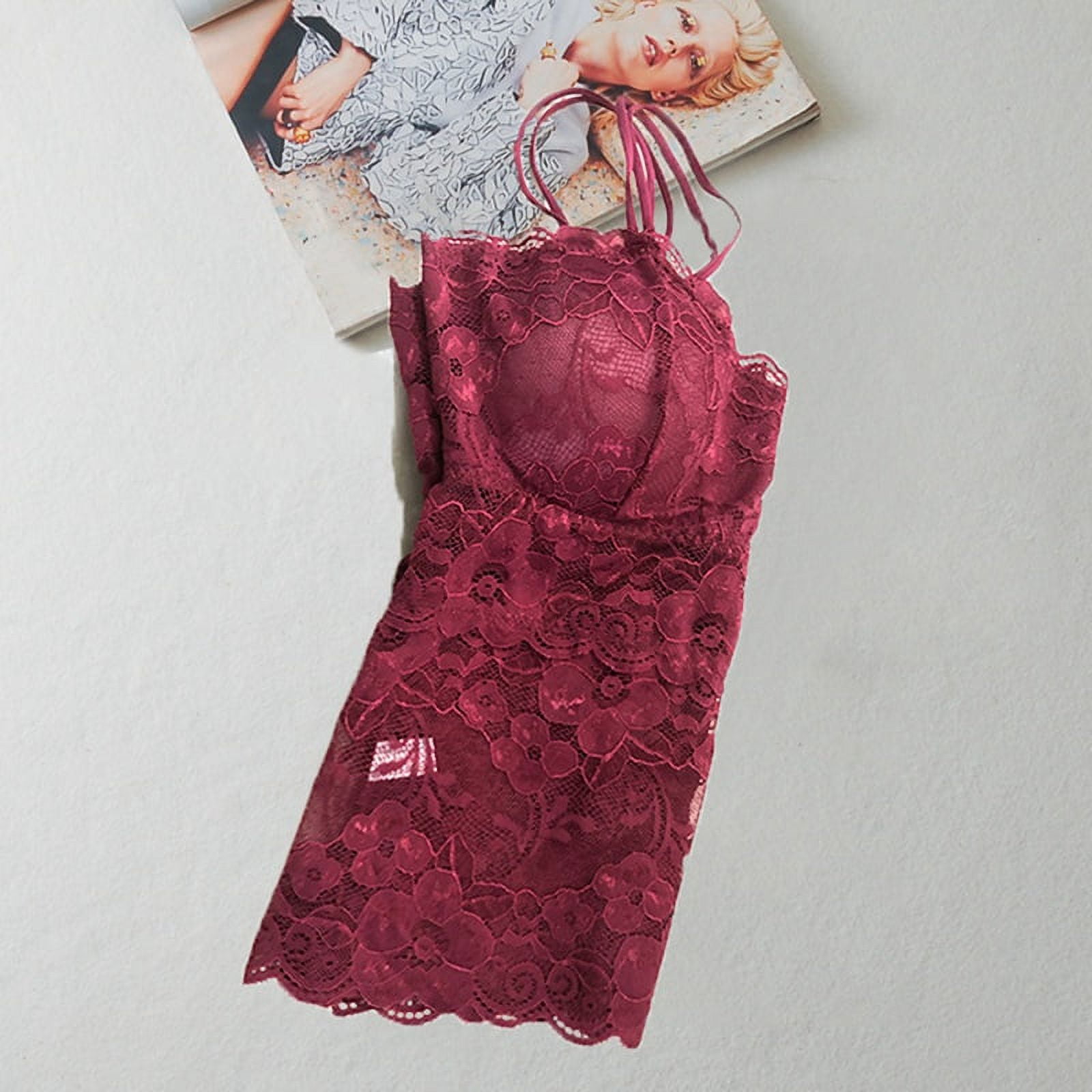 Women's Lace Camisole Lace Beauty Back Sling Bottoming Long Lace Underwear  Anti-lighting Camisole Large Size Wrapped Chest - Walmart Business Supplies