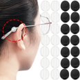 thumbnail image 3 of Mini Crochet d'Oreille en Silicone pour Femmes et Hommes, Noir, Invisible, Rond, Simple, Doux, Confortable, Antidérapant, Accessoires de Mode, Noir Blanc-20 Paires, 3 of 6