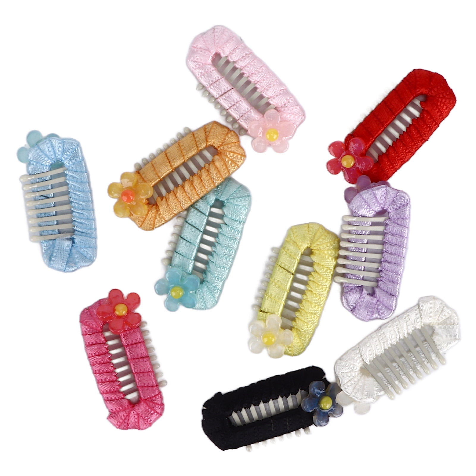 10-Piece Colorful Pet Hairpin Hair Barrettes Beautiful Dog Grooming Headdress and Hair Clips for Cats and Small Dogs 1.5 inches / 3.8 cm