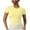 Yellow, variant on Mlzmgr Crop Tops for Women Stretchy Spandex Slim Fitted Short Sleeve Crewneck Athletic Casual Tshirts for Women