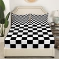 thumbnail image 6 of Erosebridal Check Plaid Bed Sheets Set Twin Size, Geometric Bed Sheets Twin, Farmhouse Gingham Decor 3 Pieces, 6 of 7