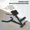 thumbnail image 2 of Roman Chair Back Extension Bench - Dual Adjustable 330 Lbs Capacity Home Gym Equipment, Hyperextension Machine for Core & Back Training (Black), 2 of 7
