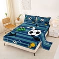 thumbnail image 2 of Erosebridal Boys Soccer Sport Queen Sheet Sets,Football Games Ball Sport Bed Set For Kids Teens 4 Pieces, 2 of 6