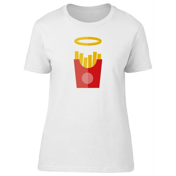 French Fries With Halo Food Love T-Shirt Women -Image by Shutterstock, Female Small