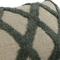 thumbnail image 3 of Lo 14 x 20 Lumbar Linen Accent Throw Pillow, Tufted Diamond Pattern, Green - Green, Beige, 3 of 5