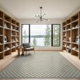 thumbnail image 2 of ODIKA Farmhouse Denim Faded Repeating Minimalist Border Neutral Geometric Foldable Easy Care for Master Suite, California King, Under Bed, 2 of 7