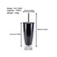 thumbnail image 5 of Naiovety Taza de café de doble pared, taza de paja, vaso para beber, gran capacidad, vacío de viaje, 750ml, suministros de regalo para el Cocina y Comedor Negro 750ml, 5 of 6