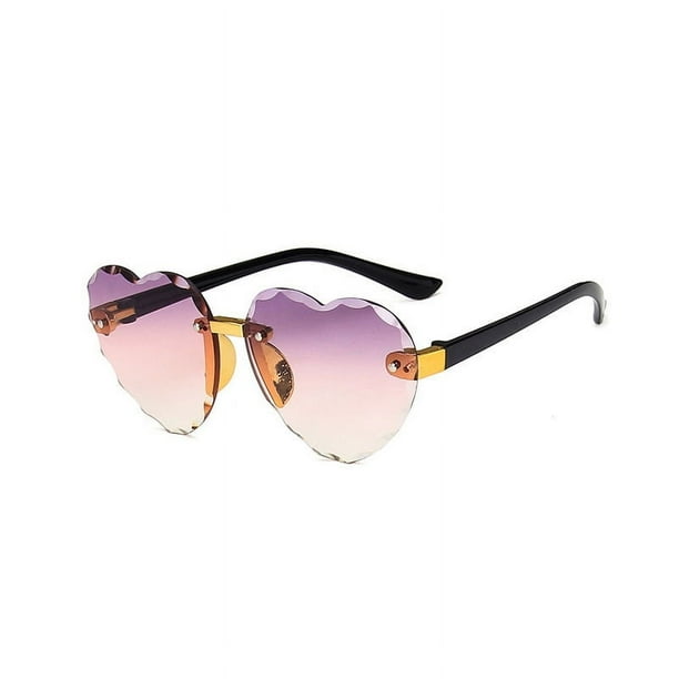 Gafas de sol sin marco Love Frame Trim para niños Gafas de sol de moda para hombres y mujeres Bebés Océano Moda