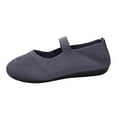 thumbnail image 6 of Womens Ballet Shoes Round Toe Knit Mary Jane Flats Casual Nonslip Walking Shoes Slip on Lightweight Dress Shoes Gray Size 8.5, 6 of 6