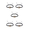thumbnail image 1 of Minnieouse 1 Juego de pulseras trenzadas, de concha, accesorio de moda, accesorios de mujer para el Día de San Valentín para el vestido diario, Oro negro 5piezas Minnieouse CBP251279, 1 of 6