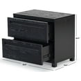 thumbnail image 2 of Safavieh Tobiette 2 Drawer Solid Wood Nightstand in Black, 2 of 13