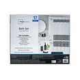 thumbnail image 4 of Mainstays 17-Piece Black & White Stripe Polyester/Plastic Shower Curtain & Bathroom Accessory Set, 4 of 7