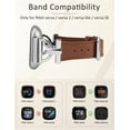 thumbnail image 3 of Wearlizer Leather Band Compatible with Versa 2 Bands for Women, Dressy Slim Leather Strap Wristband with D-Shape Metal Buckle for Versa/Versa 2/Versa Lite/Versa SE Smart Watch, 3 of 6