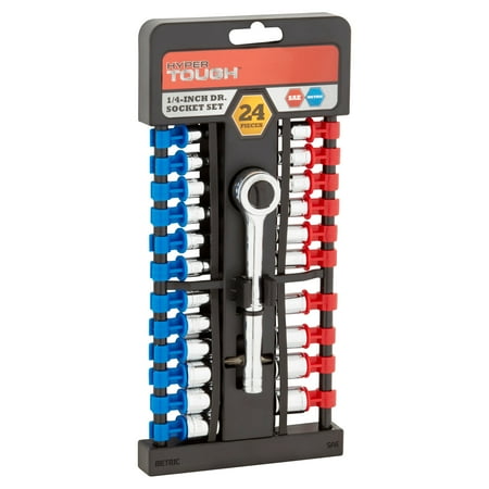 Hyper Tough 23-Piece Ultra Steel SAE and MM Socket Set
