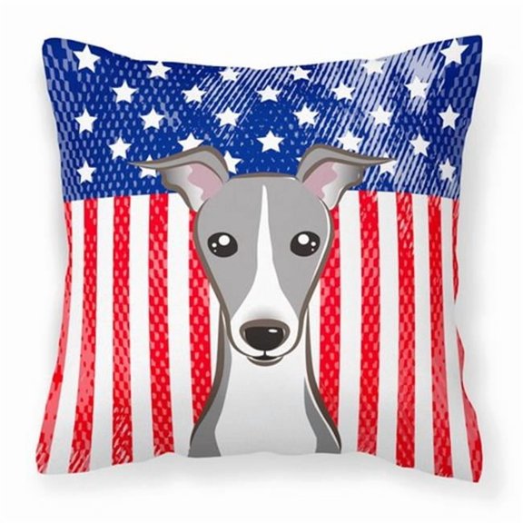 USA Design with Dog Fabric Decorative Pillow