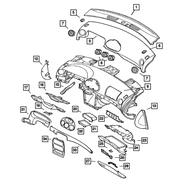 Genuine OE Mopar Glove Box Door Latch Striker - 4698884 Fits select: 2001-2003 CHRYSLER INTREPID, 1999-2004 CHRYSLER 300M