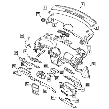 Genuine OE Mopar Glove Box Door Latch Striker - 4698884 Fits select: 2001-2003 CHRYSLER INTREPID, 1999-2004 CHRYSLER 300M