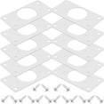 thumbnail image 4 of Miangastore 10 Pcs Plaque de Réparation de Charnière Plaque de Renforcement de Porte en Acier Inoxydable Support de Réparation, 4 of 8