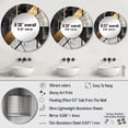 thumbnail image 4 of Designart "Marble Granite Agate with Gold Accents IX" Modern Geometric Rund Mirror For Wall Decor - Large Grey Round Printed Mirror - Glam Round Mirror 29" x 29" Inch, 4 of 5