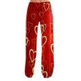 thumbnail image 5 of FrzhBrz Womens Valentines Day Pj Pants Soft Lounge Pajama Pants Drawstring Soft Love Heart Pj Bottoms Lounge Pj Sleepwear, 5 of 5