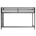 thumbnail image 7 of Llinc Store Junior Twin Loft Bunk Bed Black with Cinnamon Wood Shelf Twin Bed Fream, 7 of 7