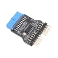 thumbnail image 4 of USB 3.0 19pin To Dual 9Pin Adapter, 480Mbps USB 3.0 Female Header Splitter, 19PIN To Dual 9-PIN Interface Expansion Card, Socket Adapter Card, For, 4 of 8