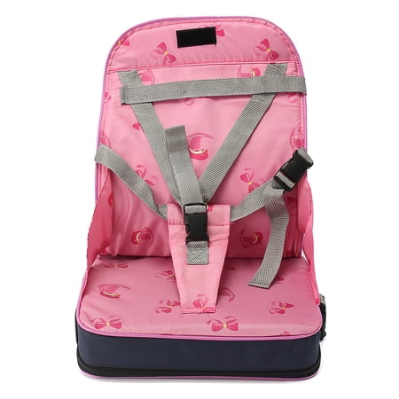 Infant Deluxe Comfort Folding Booster Seat For Baby Feeding Dining High Chair - Fiber Cloth Nylon Sponge 12x9x17"