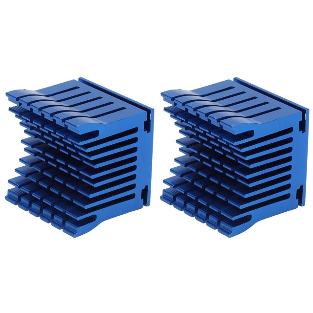 Aluminium Heatsink Cooler Kit, 2Pcs Cooling Small 3D Printer Heatsink For Motherboard For South North Bridge Chipset For CPU Blue