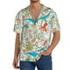 thumbnail image 1 of Fotbe Sea Animal Camisa Estampada de Manga Corta para Hombre, Casual de Verano, Estilo Playero, Sin Arrugas-Medium, 1 of 5