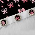 thumbnail image 4 of jejeloiu Pink Lovely Bowtie Black Out Curtains,Cute Kawaii Bowknot Curtains Pack of 2 (42x63 Each),Cartoon Bow Ribbon Bedroom Curtains For Girls,Breathable Home Decor, 4 of 6