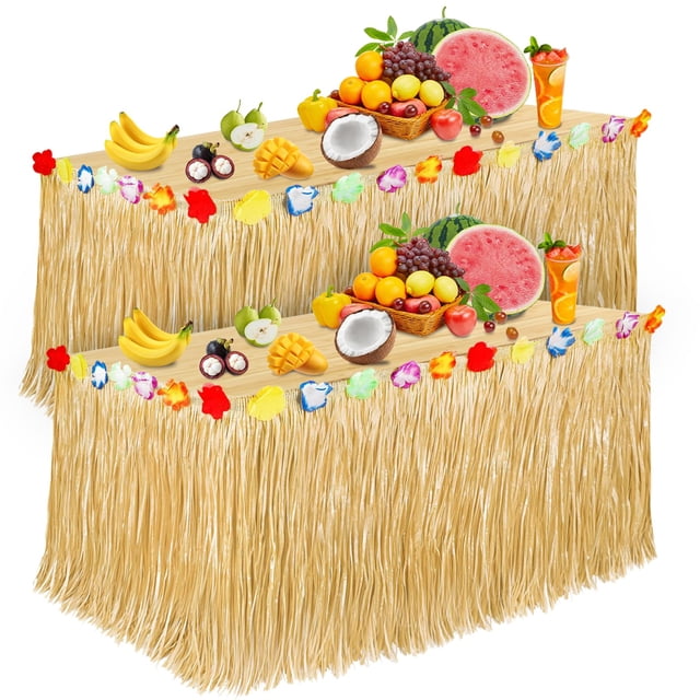 Falda de mesa Pirekul Grass para decoración de fiesta, 185 x 75 cm, paja